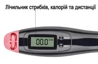 Швидкісна скакалка з лічильником EasyFit чорний-рожевий