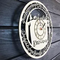 Тематичний настінний годинник з дерева «Володар перснів»