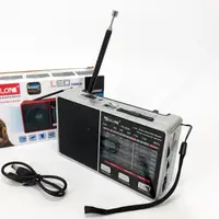 Радио GOLON RX-8866 цифровой портативный радиоприемник с фонарем функцией PowerBank. Цвет: белый