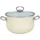 Кастрюля с крышкой d=24см 6.5л Infinity SСE-P150B-24-Сream