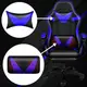 Кресло геймерское PLAYER с подставкой для ног и массажем Blue/Black (100002), регулируемая высота сиденья,
