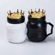 УЦЕНКА Набор кружек керамических 450 мл Queen&King с крышкой 2 штуки