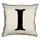 Подушка с мешковины Английская буква I 45x45 см (45PHB_ABC018_WH)