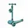 Детский самокат Lesko BAQ-016 Turquoise трехколесный складной для самых маленьких светящиеся колеса