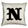 Подушка с мешковины Letter N 45x45 см (45PHB_ABC027_WH)