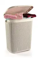 Корзина для белья Ucsan Рlastik M-079-Cream 50 л кремовая