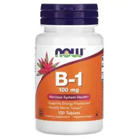 Витамины и минералы NOW Vitamin B1 100 mg, 100 таблеток