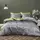 Постельное белье ДУЭТ TRUE GREY/PISTACHIO Premium Premium Сатин однотон MERISET - Полуторный