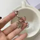 Колье женское с кулоном Бабочка 14753 40 см белое