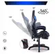 Кресло геймерское с подставкой для ног Hanert G-Force Black/Blue