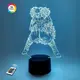 3D ночник "Моро" (УВЕЛИЧЕННОЕ ИЗОБРАЖЕНИЕ)+ пульт ДУ + сетевой адаптер + батарейки (3ААА)  3DTOYSLAMP