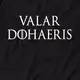 Футболка GoT "Valar dohaeris" женская, Черный, XXL, английский