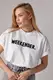 Трикотажна футболка з написом Weekender - білий з чорним цвет, S