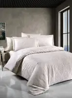 Постільна білизна First Choice Jacquard Satin Sofya Champagne жаккард сатин сатин Туреччина 200х220см