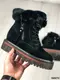 Зимние ботинки женские Allshoes черные | Ботиночки из натуральной замши на шнурках, сбоку молния | Видео обзор 37
