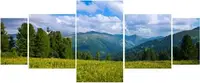 Модульная картина-обогреватель Карпатская идиллия (1000 Вт Теплая) на холсте, электрическая (220 Вольт) инфракрасная