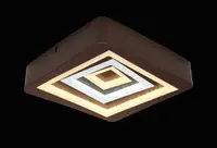 Сучасний квадратний світильник стельовий LED для кімнати кухні ванної 25475 Коричневий 5х24х24 см.