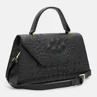 Женская кожаная сумка Borsa Leather K1213D-black