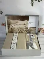 Tensel Drew Bej сатинова постільна білизна. Євро розмір. Romeo home Туреччина.