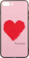 Чохол-накладка TOTO Glass Fashionable Case Apple iPhone 7 Plus/8 Plus Red Heart on Pink
