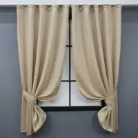 Комплект (2шт. 1,3х1,7м.) коротких штор з тканини «Софт». Колір пісочний. Код 143ш 35-0224