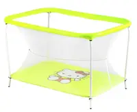 Манеж "Hello Kitty", прямокутний, м`яке дно, євро сітка, без ручки. Yellow (147281)