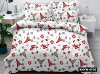 Новогоднее постельное бельё фланель Royal Dream байка Новогодние гномы Семейный