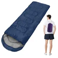 Спальный мешок (спальник) одеяло с капюшоном E-Tac SB-01 Navy Blue