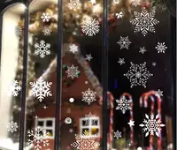 Набір новорічних наклейок на вікно New Year 2 13776 20х30 см 8 аркушів
