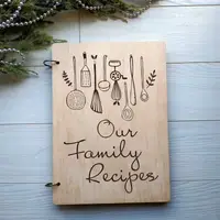 Деревянная кулинарная книга «Our Family Recipes»