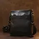 Кожаная добротная мужская сумка через плечо SHVIGEL 11603 Черный