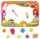Игровой водный коврик для рисования водой с трафаретами Aqua Magic Mat