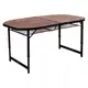 Стол Bo-Camp Woodbine Oval 150x80 cm Black/Wood look (1404230)