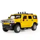 Модель автомобиля Hummer H2 из металла 1:24. Металлическая машинка Хаммер H2 желтая, звук мотора и свет фар
