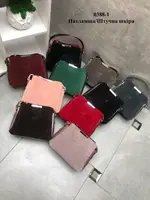 Капучино — натуральний замш — стильна сумочка на три відділення — Lady Bags, два ремені в комплекті (0388-1)