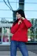 Куртка женская красная демисезонная код П310 XXL