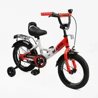 Дитячий двоколісний велосипед 14" дюймів Corso MAXIS MX-569 сталева рама 1 швидкість. Red and White (188429)