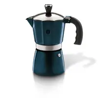 Гейзерная кофеварка 6 чашек MetalliС Line Aqumarine Edition Berlinger Haus BH-6384