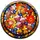 Шкатулка кругла дерев'яна з петриківським розписом 17*5 см Гранд Презент Шк-ВП-При-М-4