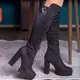 Женские ботфорты на каблуке Fashion Sammy 1431 39 размер 25 см Черный