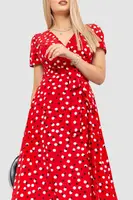 Сарафан в горох  -уценка, цвет красный, 241R159-U