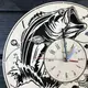 Дизайнерские круглые часы «Рыбалка»