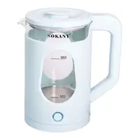 Электрочайник бытовой 2.3 л Sokany дисковый с автоотключением SK-SH-1071BL