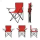 Стул раскладной со спинкой Camping quad chair HX 001 с подстаканником Красный