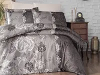 Полуторное Турецкое Постельное Белье First Choice Cotton Satin Lona Kahve