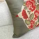 Подушка диванная с бархата Цветочная птица 45x45 см (45BP_23J001)