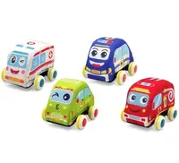 Игрушечный набор тканевых машинок Huanger, инерция, 4 штуки. Multicolor (116315)