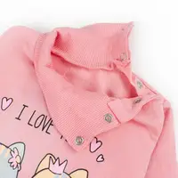 Боді для дівчинки з начісом з принтом I love You