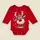 Однотонний святковий боді з принтом Rudolf