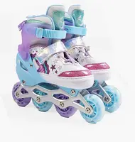 Роликовые коньки Best Roller 1-08 S колеса PU светятся. Multicolor (размер 23-33) (186964)